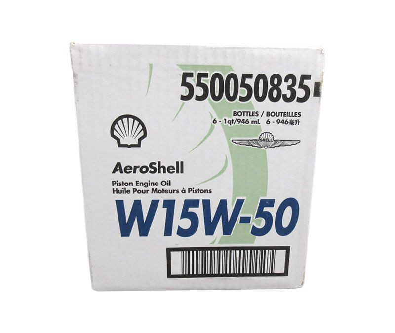 AeroShell Oil 550050835 15W-50 Multi-grade Aircraft Oil - 6 Quart/Case ...
