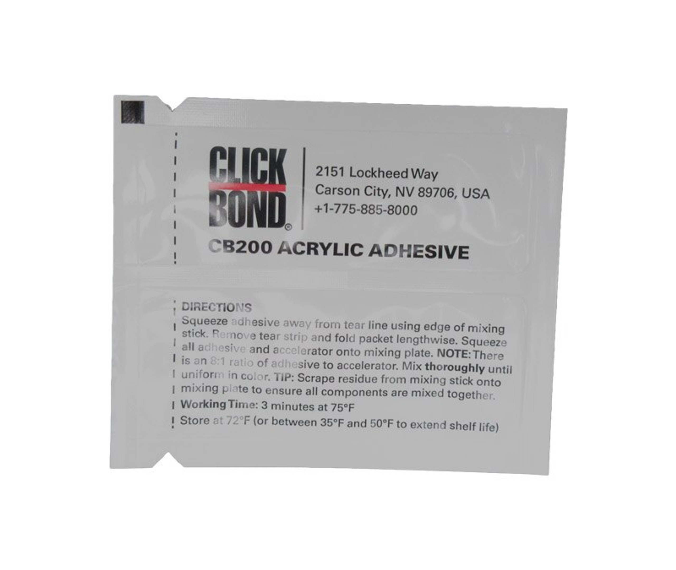 CLICK BOND CB200 Acrylic Adhesive 3.5 Gram Sachet at