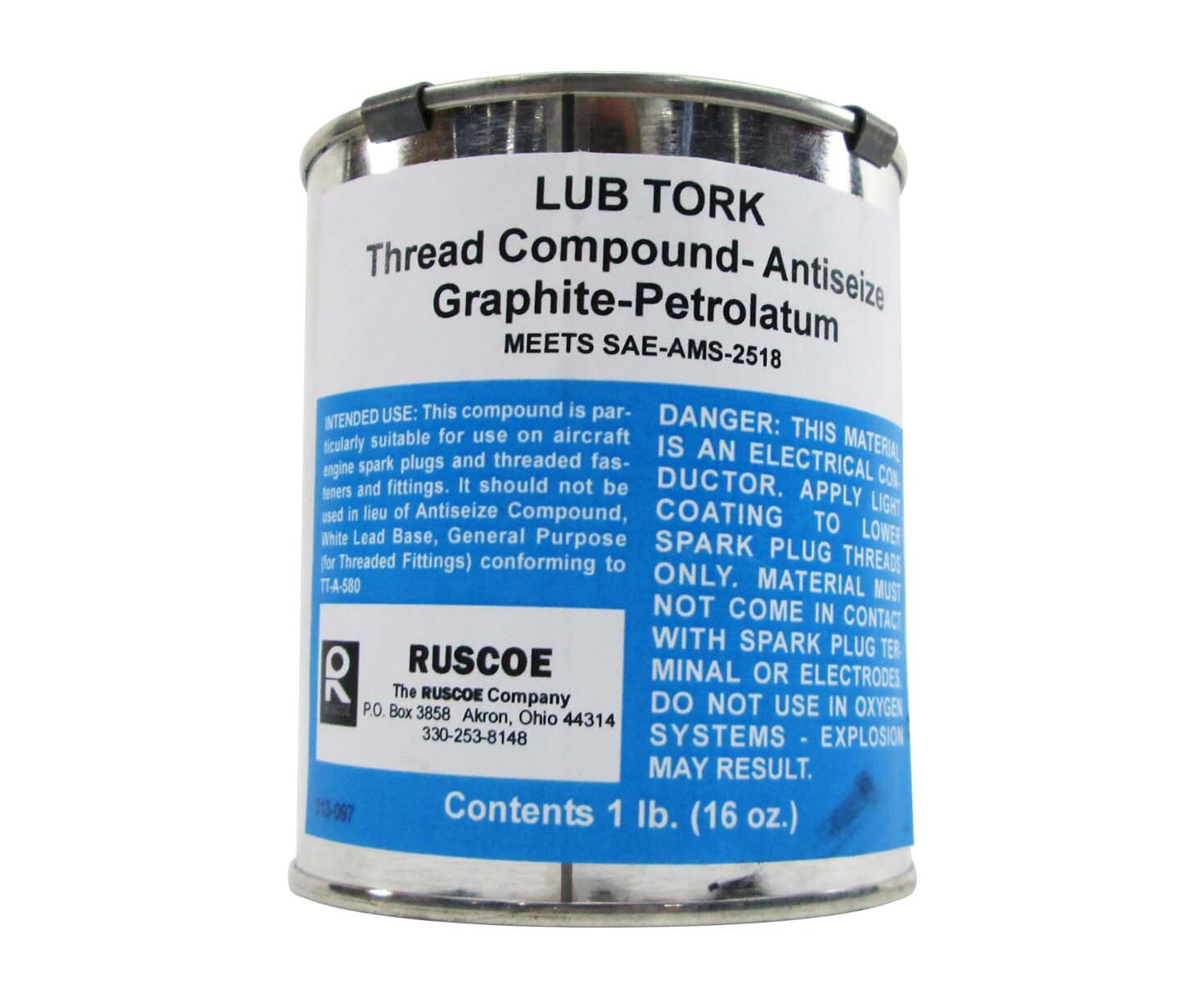 LUB TORK AS2 Gray SAEAMS2518 Spec Graphite Petrolatum AntiSeize