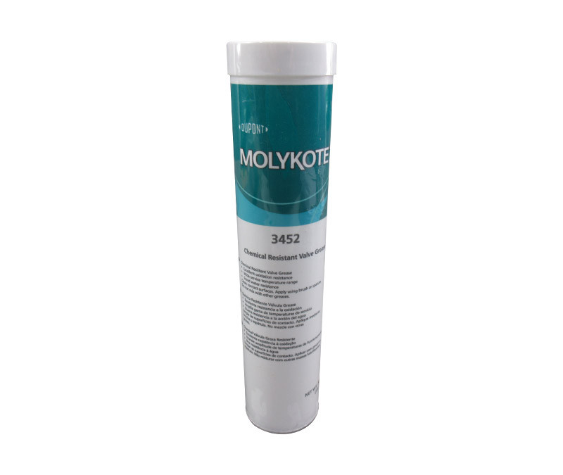 DUPONT MOLYKOTE 3452 White Chemical Resistant Valve Lubricant 550 Gram Cartridge at
