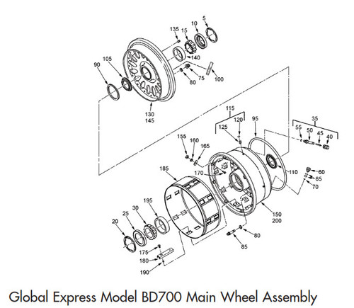 GOODRICH 3-1599 Global Express Model BD700 Main Wheel Assembly