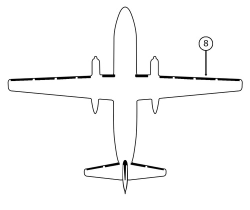 GOODRICH 22-7D5044-08 Fokker F27 RH Break 1 - Break 2 De-Ice Boot