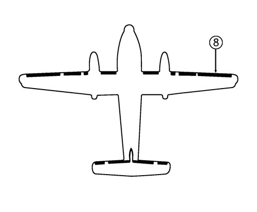GOODRICH 21-2087-7-2 DeHavilland DHC-5 RH Outboard Wing De-Ice Boot