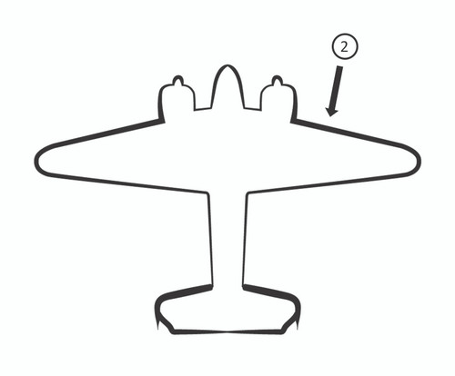 GOODRICH 12-270-8-2 Raytheon Beechcraft C18S & D18S Nacelle - Tip RH De-Ice Boot