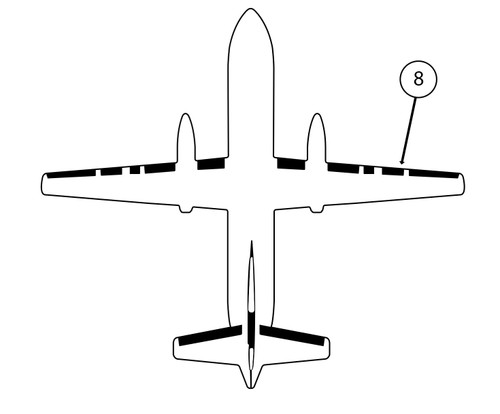 GOODRICH P35-7D5242-78 FASTboot® Saab 2000 RH Break - Light Black Estane De-Ice Boot