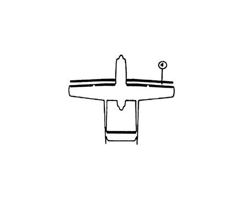 GOODRICH P25S5D5053-02 FASTboot® Cessna 337 RH Fuselage - Tip De-Ice Boot