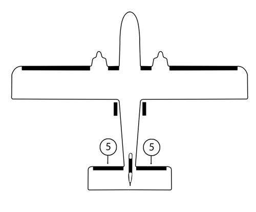 GOODRICH P25S5D5035-03 FASTboot® Britten-Norman BN2, BN-2A, BN-2B & BN-2T Horizontal Stabilizer De-Ice Boot