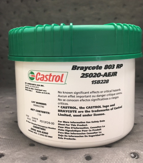 Castrol® Braycote™ 803 RP Wide-Temperature Low Volatility Perfluoroether Hard Vacuum Grease - 1 lb Jar