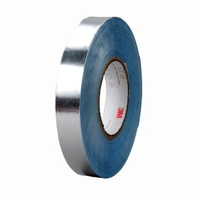 3M™ 051138-95399 Silver 434 Vibration Damping 7.5 Mil Aluminum Foil Tape - 3" x 60 Yard Roll