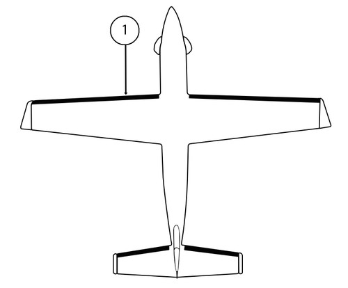 GOODRICH P27-7D5221-09 FASTboot® Pilatus PC-12/U-28A LH Inboard Wing De-Ice Boot