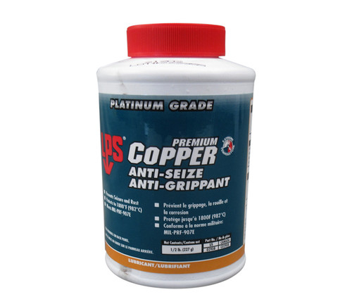 LPS® 02908 Copper Anti-Seize Lead-Free Lubricant - 1/2 lb Brush-Top Jar