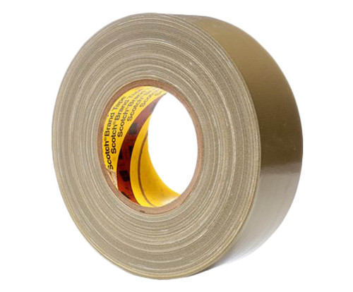3M™ 021200-06970 Scotch® 390 Olive 11.7 Mil Polyethylene Coated Cloth Tape - 48 mm x 54.8 m Roll - 648/Pallet
