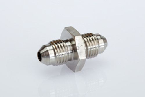 Aeronautical Standard AN815-4K Stainless Steel Union Male to Male 37° Flare Nipple, Boss