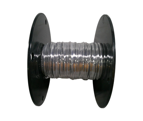 Military Specification M22759/16-22-8 Gray 22 AWG PTFE Tapes/Coated Fiberglass Braid Wire - 100-Ft/Roll