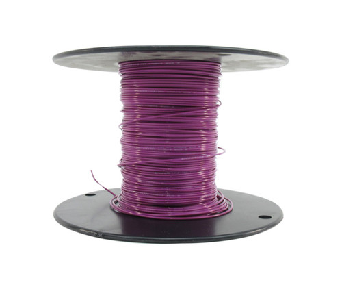Military Specification M22759/16-22-7 Violet 22 AWG PTFE Tapes/Coated Fiberglass Braid Wire - 100-Ft/Roll