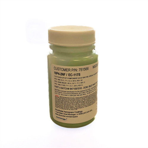 AkzoNobel 10P4-2NF/EC-117S BAC452 Green BMS10-11 Type I, Class A, Grade A Spec Fluid Resistant Epoxy Primer - 2 oz Touch Up Kit - 128/Case