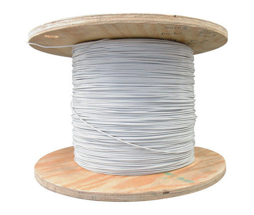 Military Specification M27500/22TG1T14 White Jacket 22 AWG 1 Conductor Shielded Cable - 100-Foot Length