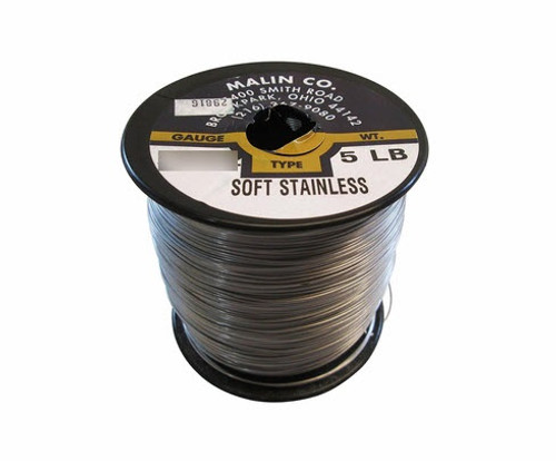 Military Standard MS20995C20 Stainless Steel 0.020" Diameter Safety Wire - 25 lb Roll - 10/Case