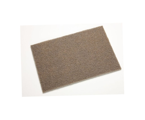 3M™ Scotch-Brite™ 7440 Tan 6" x 9" Aluminum Oxide Medium Hand Pad - Carton of 20
