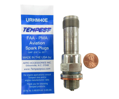 TEMPEST® URHM40E Massive Electrode Aircraft Engine Spark Plug