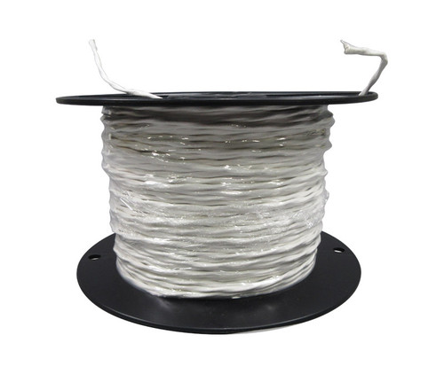 Military Specification M27500/16RC2S06 White Jacket 16 AWG 2 Conductor Shielded Cable - 500-Foot Length