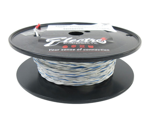 Military Specification M27500/22RC2U00 White Jacket 22 AWG 2 Conductor Cable - 100-Foot Length