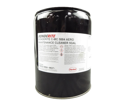 Henkel 597177 BONDERITE® C-MC 5884 AERO Amber MIL-PRF-85704 Type I Spec Turbine Engine Compressor Cleaner - 5 Gallon Pail