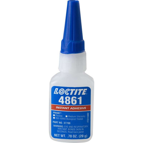 Henkel 37708 LOCTITE® 4861™ PRISM® Instant Adhesive - 20 Gram (.70 oz) Bottle - 10/Case