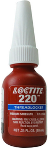 Henkel 37388 LOCTITE® 220™ Fluorescent Blue Dimethacrylate Ester Acrylic Threadlocker - 10 mL Bottle