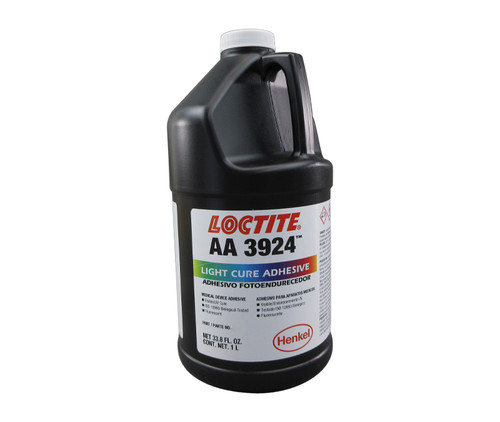 Henkel 36489 LOCTITE® AA 3924™ Light Cure Fluorescent UV Acrylic Adhesive - Liter (33.8 oz) Bottle