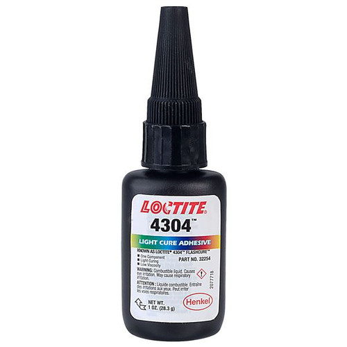 Henkel 32254 LOCTITE® AA 4304™ Light Green Light-Cure Cyanoacrylate Adhesive - 28.3 Gram (1 oz) Bottle