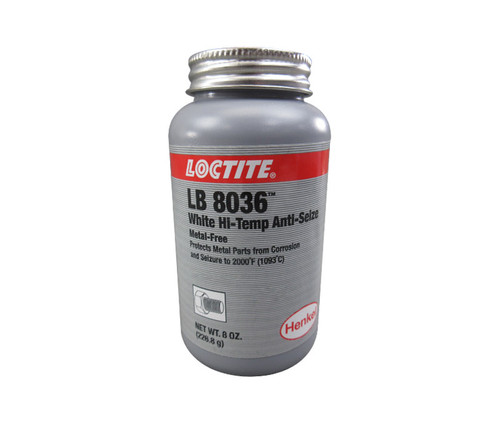 Henkel 34517 LOCTITE® LB 8036™ White Hi-Temp Anti-Seize - 226.8 Gram (8 oz) Brush Top Bottle