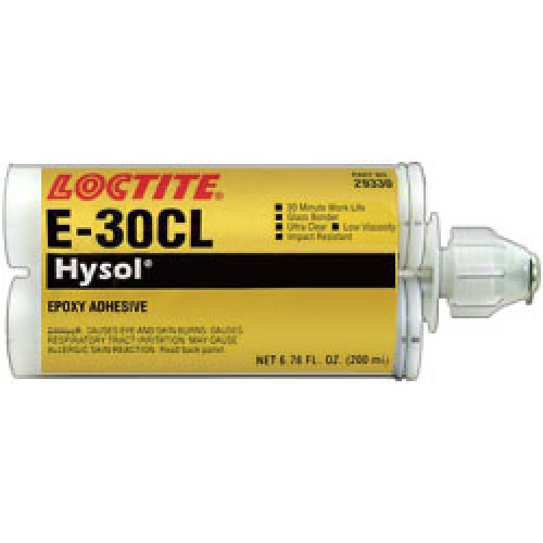 Henkel 29330 LOCTITE® EA E-30CL™ HYSOL® Clear Low Shrinkage Industrial-Gr Solid Epoxy Adhesive - 200 mL (6.76 oz) Standard Cart.