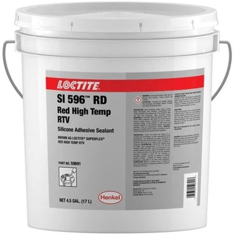 Henkel 59691 LOCTITE® SI 596™ Red High-Temp RTV Silicone Adhesive Sealant - 18.1 Kg (40 lb) Pail