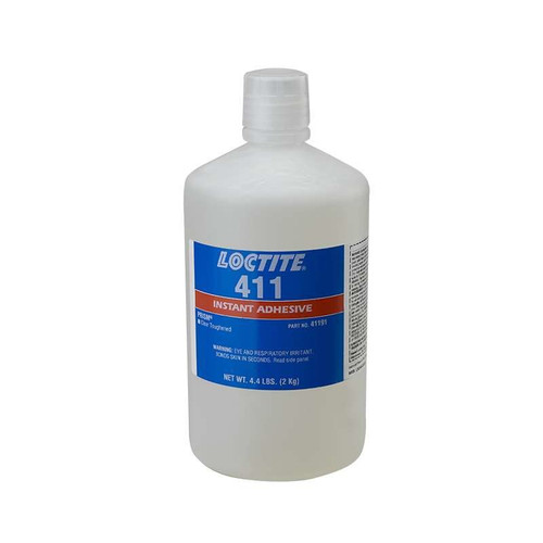 Henkel 41191 LOCTITE® 411™ PRISM® Water White Instant Adhesive - 2 Kg (4.4 lbs) Bottle