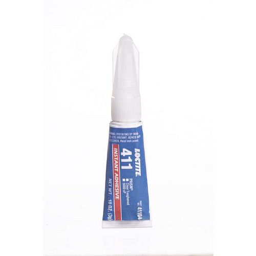 Henkel 41104 LOCTITE® 411™ PRISM® Water White Instant Adhesive - 3 Gram (.10 oz) Tube