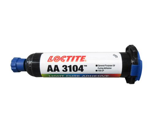 Henkel 23694 LOCTITE® AA 3104™ Transparent Light Cure Adhesive - 25 mL (0.85 oz) Syringe