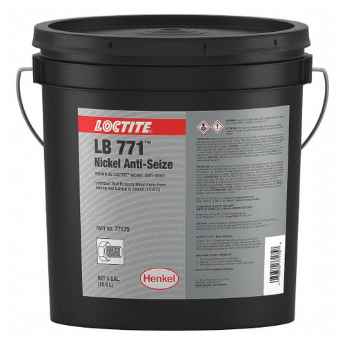 Henkel 77175 LOCTITE® LB 771™ Silver Nickel Anti-Seize Compound - 18.9 Liter (5 Gallon) Open Head Pail with Lid