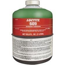 Henkel 60943 LOCTITE® 609™ Green High-Strength Press Fit Retaining Compound - Liter (33.8 oz) Jug - 10/Pack