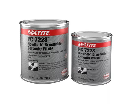 Henkel 96443 LOCTITE® PC 7228™ Nordbak® White Brushable Ceramic Epoxy Surface Coating - 0.91 Kg (2 lb) Kit