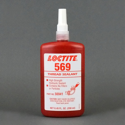 Henkel 56941 LOCTITE® 569™ Brown Hydraulic Thread Sealant - 250 mL (8.45 oz) Bottle - 10/Box