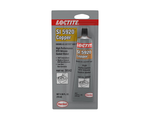 Henkel 30542 LOCTITE® SI 5920™ Copper High Performance RTV Silicone Gasket Maker - 70 mL (2.36 oz) Tube