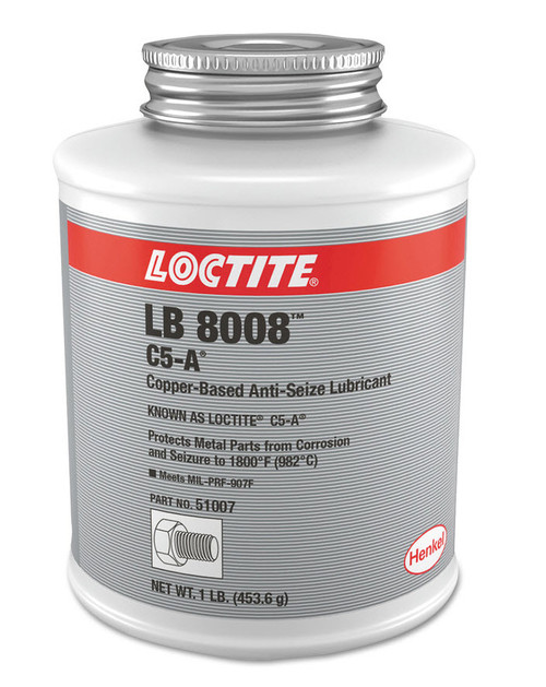 Henkel 51007 LOCTITE® LB 8008™ C5-A® Copper Based Anti-Seize Lubricant - 453.6 Gram (1 lb) Brush Top Can