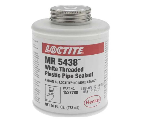 Henkel 1537780 LOCTITE® MR 5438™ White Threaded Plastic Pipe Sealant - 473 mL (16 oz) Brushtop Can