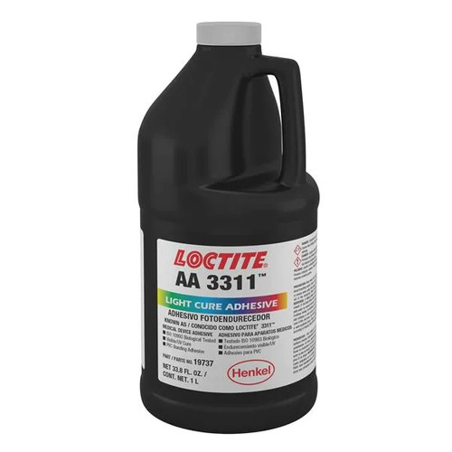Henkel 19737 LOCTITE® 3311 Plastic/Metal Light Cure Adhesive - Liter (33.8 oz) Bottle