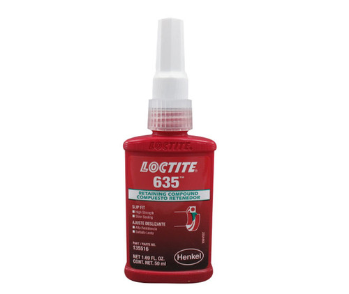 Henkel 63531 LOCTITE® 635™ Green High-Strength Slip Fit Retaining Compound - 50 mL (1.69 oz) Bottle