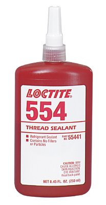 Henkel 25882 LOCTITE® 554™ Red Thread Sealant - 250 mL (8.45 oz) Bottle