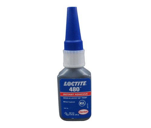 Henkel 48040 LOCTITE® 480™ PRISM® Black Toughened Instant Adhesive - 20 Gram (.70 oz) Bottle - 10/Case