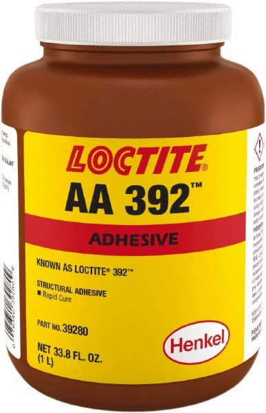 Henkel 39280 LOCTITE® AA 392™ Beige Modified Acrylic Structural Adhesive - Liter (33.8 oz) Bottle - 4/Case