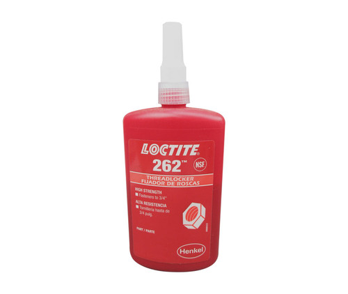 Henkel 26241 LOCTITE® 262™ High Strength Mil-Spec Red Threadlocker - 250 mL (8.45 oz) Bottle - 10/Case